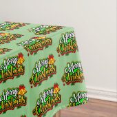 Frohe Weihnachts-Text Typografie mit Glocken Tischdecke (Beispiel)