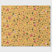 Frohe Weihnachts-Thema Wrapping Papier Geschenkpapier (Flach)
