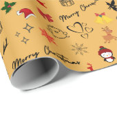 Frohe Weihnachts-Thema Wrapping Papier Geschenkpapier (Rolleneckpunkt)