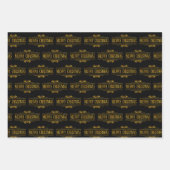 Frohe Weihnachts Tipografie Wrapping Paper Sheets Geschenkpapier Set (Vorderseite 2)