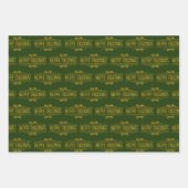 Frohe Weihnachts Tipografie Wrapping Paper Sheets Geschenkpapier Set (Vorderseite)