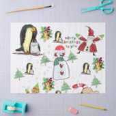 Frohe Weihnachts-Tissue Snowman Penguin Seidenpapier (Basteln)