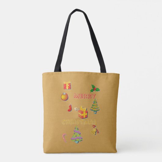 Frohe Weihnachts Tote Tasche (Rückseite)