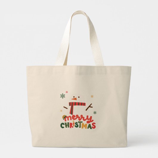 Frohe Weihnachts-Tote-Tasche Jumbo Stoffbeutel (Rückseite)