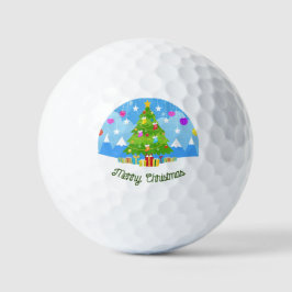 Frohe Weihnachts-Tree-Star präsentiert Feiertage Golfball
