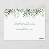 Frohe Weihnachts-trendy Buchstabenkarte Postkarte (Rückseite)