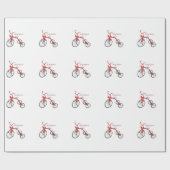 Frohe Weihnachts-Tricycle-Umschlagpapier Geschenkpapier (Flach)