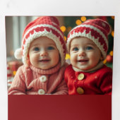 Frohe Weihnachts-Trifold Husky-Fotokarte Dreifach Gefaltete Urlaubskarte (Innen Erste Seite)