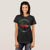 Frohe Weihnachts Truck Rot mit Tree Xmas Pajama Fu T-Shirt (Vorne ganz)