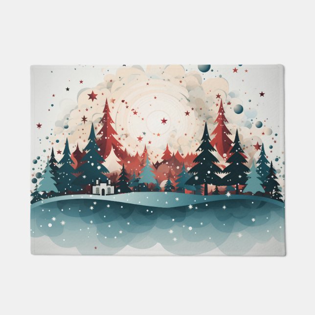 Frohe Weihnachts-Türmatte-Design Fußmatte (Vorderseite)