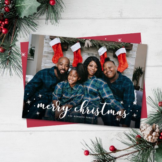 Frohe Weihnachts-Twinkle-Fotokarte Feiertagskarte