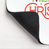 Frohe Weihnachts-Typo-Zitat Mousepad (Ecke)