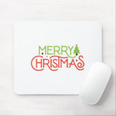 Frohe Weihnachts-Typo-Zitat Mousepad (Mit Mouse)