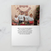 Frohe Weihnachts Typografie 3 Foto Collage Urlaub Karte (Innenseite)