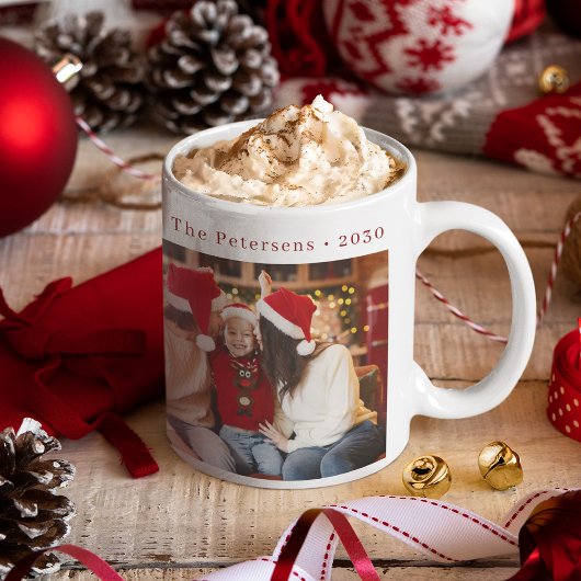 Frohe Weihnachts-Typografie Custom Fotos Kaffeetasse