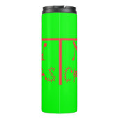 Frohe Weihnachts-Typografie-Design: Ein festes Ret Thermosbecher (Rückseite)