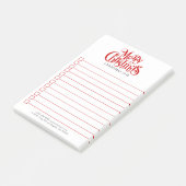 Frohe Weihnachts Typografie Design Post-it Klebezettel (angewinkelt)