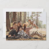 Frohe Weihnachts Typografie Foto-Karte Einladung (Vorderseite)