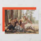 Frohe Weihnachts Typografie Foto-Karte Einladung (Vorne/Hinten)