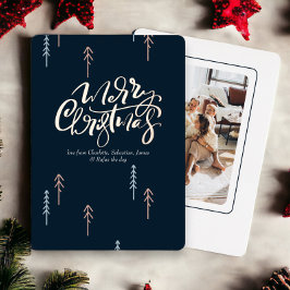 Frohe Weihnachts Typografie Foto Personalisiert Folien Feiertagskarte