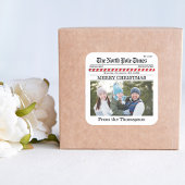 Frohe Weihnachts Typografie Foto Sticker