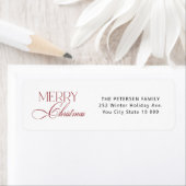 Frohe Weihnachts-Typografie-Rücksendeadresse (Insitu)