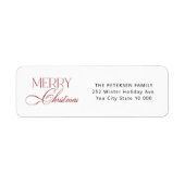 Frohe Weihnachts-Typografie-Rücksendeadresse (Vorne)