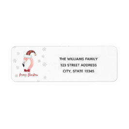 Frohe Weihnachts Typografie Santa Flamingo Rückkeh