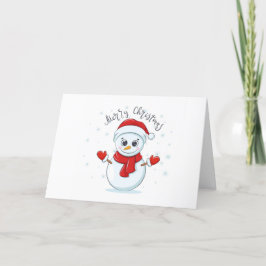 Frohe Weihnachts Typografie Snowman Holiday Feiertagskarte