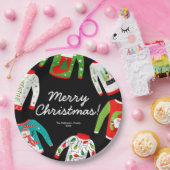 Frohe Weihnachts Ugly Sweater Party Paper Plate Pappteller (Party)