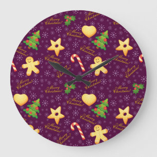Frohe Weihnachts-Uhr Große Wanduhr
