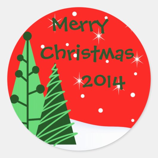 Frohe Weihnachts-Umschlag Aufkleber oder Weihnacht (Vorderseite)