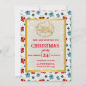 Frohe Weihnachts- und Neujahrsgeschenkmuster Einladung (Vorderseite)