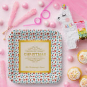 Frohe Weihnachts- und Neujahrsgeschenkmuster Pappteller (Party)