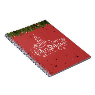 Frohe Weihnachts- und Neujahrsgrube-Foto-Notebook Notizblock