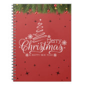 Frohe Weihnachts- und Neujahrsgrube-Foto-Notebook Notizblock (Vorderseite)
