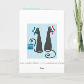 Frohe Weihnachts- und Neujahrskarte Feiertagskarte (Rückseite)