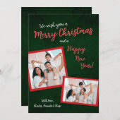 Frohe Weihnachts- und Neujahrskarte Foto Einladung (Vorne/Hinten)