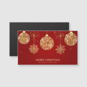 Frohe Weihnachts- und Neujahrskarte Magnetkarte (Vorne/Hinten)