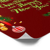 Frohe Weihnachts- und Neujahrsposter Poster (Ecke)