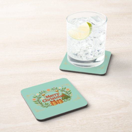 Frohe Weihnachts-Untersetzer (Set von 6 Jahren) Getränkeuntersetzer (Rechte Seite)