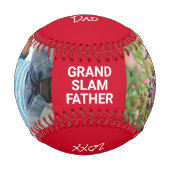 Frohe Weihnachts-Vater-Foto Baseball (Vorderseite)