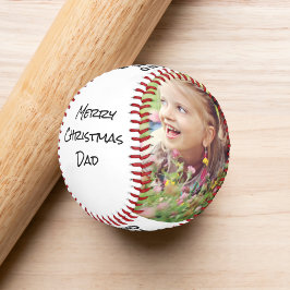 Frohe Weihnachts-Vater-Foto Baseball