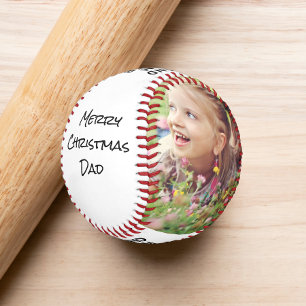 Frohe Weihnachts-Vater-Foto Baseball