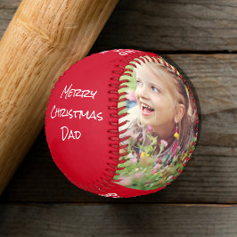 Frohe Weihnachts-Vater-Foto Baseball