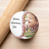 Frohe Weihnachts-Vater-Foto Baseball