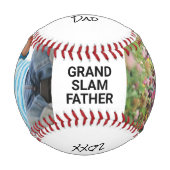 Frohe Weihnachts-Vater-Foto Baseball (Vorderseite)