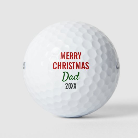 Frohe Weihnachts-Vater Golfball (Vorderseite)