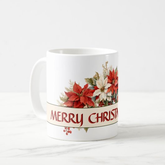 Frohe Weihnachts-Vater Kaffeetasse (Vorderseite Links)