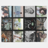 Frohe Weihnachts-Vater Moderne Familienfoto Collag Fleecedecke (Vorderseite (Horizontal))